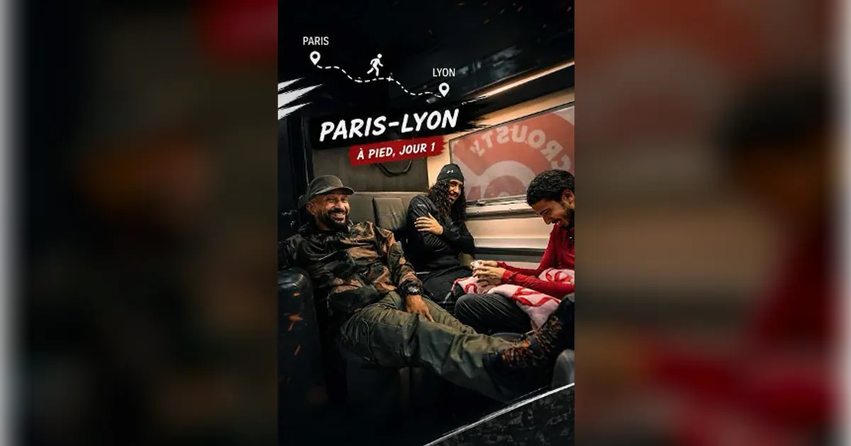 Rayan PNS, Riyad KB9 et leurs compagnons pendant leur défi solidaire de Paris à Lyon